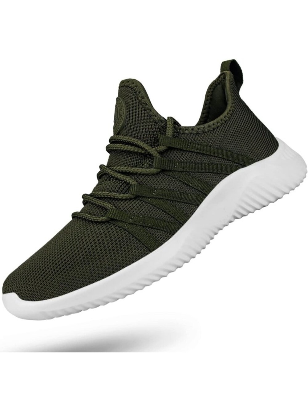 🆕Women's Olive Green Slip On Running Shoes Non Slip Gym Workout Tennis Sneakers